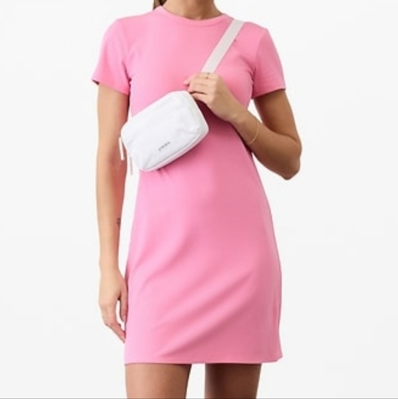 Athleta Dresses & Skirts - Athleta Signature Rib Tee Dress in Pink NWT